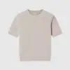 Novo top de malha curto com mangas curtas, elástico e torcido, de algodão puro ultrafino e estiloso, da IC Hejia, para usar em camadas ou sozinho