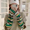 Celebridad de Internet Verano Holgado Rayas Hielo Manga Hielo Mujer Anti-ultravioleta Delgado Estudiante Montar Estilo Hyun-elegante Color de Contraste Protección Solar Manga para Mano