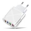 Una generación de cargador de teléfono móvil luminoso 4USB 3.1A cabezal de carga de viaje EE. UU.. reglamentos reglamentos europeos reglamentos británicos cargador