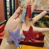 Llavero de Estrella de Cinco Puntas con Diamantes Incrustados de Dibujos Animados Transfronterizo, Colgante para Bolso de Mujer Estilo Simple de Moda Japonesa y Coreana, Exquisito Accesorio de Decoración para Coche