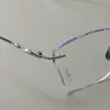 Gafas Graduadas Sin Montura para Mujer, Estilo Minimalista, Aspecto Natural, Bloqueo de Luz Azul, Armazón de Titanio Puro Ultraligero, Lente Único, Outlet de Fábrica