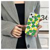 Nueva funda verde de hongo para teléfono Apple 15promax para iPhone14 absorción de impactos resistente a caídas 13 funda suave transparente