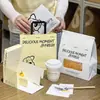 Bolsa Tote para Assar Bolsa de Papel Kraft Bolsa Térmica Não Tecida Bolsa para Embalagem de Delivery Bolsa para Embalagem de Pão de Forma