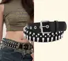 Acessórios de Cinturão Estilo Americano Retrô Indústria Pesada Cintura Estreita Feminina Jeans Decorativo Rebite de Metal Cinturão Largo Novo Estilo 2024