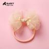 SweetFirstLove accesorios para el cabello tendones de nailon cuerda para el cabello hecha a mano diy pétalos de tul estambre largo anillo para el cabello de niños