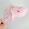 Grampo de Cabelo Borboleta com Brilho de Diamante em Tule Francês para Mulheres 2025 Novo Estilo Gentil Elegante High-End Grampo de Tubarão na Parte de Trás da Cabeça