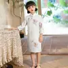 Vestidos Qipao Nuevos de Estilo Chino Seleccionados Cuidadosamente para Niñas para Primavera y Otoño, con Estilo de la República de China, Presentando un Diseño Elegante