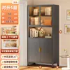 Estantería de Acero para Uso Doméstico Estantería para Niños Gabinete de Almacenamiento para Sala de Estar con Puerta Gabinete de Almacenamiento de Pie a Prueba de Polvo Vitrina de Hierro Forjado