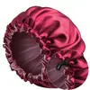 Gorro de Noche Satinado de Doble Capa Caliente de Amazon con Borde de Satén Cuidado del Cabello Belleza Quimioterapia Ajustable Más Seda