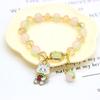 Pulsera Nueva de Moda Famosa en Internet para Estudiantes para Mujeres, Pulsera Dulce de Dibujos Animados de Cristal Transparente Hielo