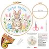 Original Pascua Transfronterizo Nuevo Producto Bordado DIY Conejo Hecho a Mano Tela Material Paquete Kit Creativo Hecho a Mano Bordado
