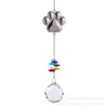 Pendente de Cristal Novo Transfronteiriço Apanhador de Luz Solar Escultura Interna Tridimensional Pata de Gato Pata de Cachorro Animal de Luto Sino de Vento Lembrança