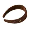 Diadema Retro de Color Sólido Simple Estilo Coreano de Lana Sintética, Ambiente de Otoño e Invierno, Nueva Diadema Versátil de Uso Diario de Punta Alta para Mujeres