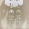 Brincos de Sino, Brincos Personalizados Estilo Palácio, Pérolas com Franjas, Brincos Pequenos Estilo Perfumado, Agulhas de Prata Retrô, Brincos Galvanizados de Indústria Pesada