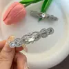 Grampo de Cabelo Elegante com Pérolas para Mulheres, Presilha de Metal com Laço Preto, Presilha Lateral de Alto Padrão, Presilha para Franja, Simples Presilha Bico de Pato