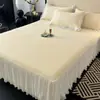 Falda de Cama Jacquard de Seda Helada PE, Colchoneta Plegable de Aire Acondicionado Clase A para Maternidad e Infancia, Falda de Cama de Verano, Plegable