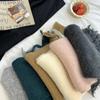 Estilo pesado ~ Mohair cor sólida borla longa cor sólida cachecol estilo coreano moda all-match cachecol xale da moda