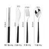 Juego de Cubiertos Occidental de Acero Inoxidable 304 para el Hogar, Cuchillo para Bistec de Alto Valor, Tenedor y Cuchara Juego de Tres Piezas Flor de Seda
