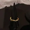 2026 Nuevo Diseño Estilo Minimalista de Nicho Anillo Abierto para Dedo Índice Anillo Sencillo Liso Anillo de Moda Accesorios para Mujer