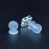 Plugues de Orelha Anti-Perfuração, Piercings de Pedra, Plugues de Orelha Transparentes, Plugues de Brinco, Tampões de Ouvido, Plugues Traseiros para Piercing de Orelha, Acessórios de Plugue Anti-Queda, Silicone