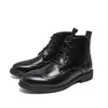 Botas de cuero para hombre, talla grande transfronteriza nuevo modelo de comercio exterior, zapatos de cuero retro de caña alta estilo británico, botas Martin de moda tendencia al por mayor