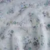 29455 Tul Floral Azul Soñador Primavera y Verano Delgado Transpirable Tejido de Seda Imitación Chifón