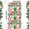 Cortina de chuva de Natal com fios de chuva impressos 2m * 1m cor mista vermelho e verde Decoração de parede de fundo de Natal cortina de fio de chuva