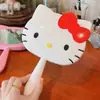 Espejo de Belleza de Gato Kity de Dibujos Animados de Moda Mini Espejo de Tocador Mango Portátil Espejo de Maquillaje para Niñas Gato Kitty
