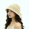 Chapéu de Pescador com Fita de Renda Estilo Japonês para Primavera e Verão, Chapéu de Palha Trançado para Afinar o Rosto, Chapéu Bucket para Proteção Solar na Praia, Estilo Versátil e na Moda