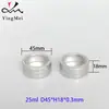 Cajas de Empaque para Joyería y Arte de Uñas, Cajas de Aluminio con Ventana de 25g 45*18, Latas Pequeñas de Aluminio, Cajas Redondas Pequeñas de Aluminio para Arte de Uñas, Cajas para Velas