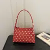 Bolso de axila con lunares dulces estilo coreano, moderno y versátil para ir al trabajo, bolso de mano pequeño moderno y fresco