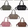 Nova bolsa tote feminina de grande capacidade com um design exclusivo texturizado em pedra e plissado, apresentando múltiplos bolsos, adequada para o trajeto diário e pode ser carregada como bolsa de ombro ou bolsa transversal.
