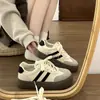 Tênis de treino versátil feminino alemão 2026 novo primavera e outono sola grossa sapatos brancos tênis retro Cortez tênis esportivos casuais