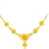 Set de Cadena con Flor Chapada en Oro de Vietnam Joyería Chapada en Oro Collar de Ciruelo Collar de Flor de Cerezo Regalo de Boda para Novia