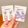 Aretes de Clip Lindos de Princesa Elsa para Niños Sin Perforación Aretes de Dibujos Animados para Niña Pequeña Aretes Colgantes para Bebé Aretes Anti-Dolor