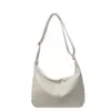 Bolsa Tote Casual de Cor Sólida Grande Capacidade Feminina 2024 Novo Estilo Preguiçoso Bolsa de Ombro Fashion e Mais Fácil de Combinar Popular Bolsa Transversal