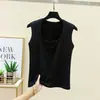 Chaleco cálido grueso de terciopelo, versátil, elástico, ropa exterior, ropa interior para mujer, cuello en U, estilo coreano simple, ajustado, capa base, ropa cálida
