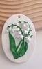 Tulipán rosa muñeca de yeso aromaterapia colgante blanco crudo hecho a mano arte de pintura ins puesto romántico al por mayor
