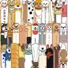 30 Marcadores de Página Originais para Gatinhos Lendo, Manual Simples, Materiais Literários e Criativos, Marcadores de Página Ins para Livros de Papel, Personalizáveis