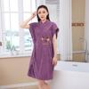 Roupa de Banho Robe Transfronteiriço Daifa para Homens e Mulheres 2024 Novo Absorvente de Água para Uso Doméstico Toalha de Banho Casal Pijama de Manga Comprida
