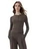 Ropa de Yoga Ajustada de Manga Larga para Mujer, Tops Fitness Moldeadores de Cintura de Modal, Camisetas de Yoga Transpirables para Entrenamiento Deportivo