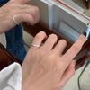Anillo de cola de plata esterlina S925 Anillo liso para mujer Color libre Uso apilado Combinación versátil Anillo de dedo Abertura ajustable Nicho Exquisito