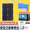 Sistema solar completo inversor de onda pura positiva 500W controlador 30A panel solar 12V a 220V110V
