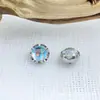 Pendientes de Aleación de Titanio Astmf-136 con Borde de Diente de Piedra Lunar Pendientes de Titanio G23 con Piedra Lunar Perforación Joyería para Perforación Cabeza