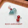 Pendente Pequeno de Cabacinha de Ágata Vermelha do Sul Natural Pulseira DIY Tecida à Mão Pingente de Jade Ornamento de Cabacinha
