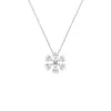 Colar Flor Margarida da Sorte com Diamantes Cintilantes 2026 Novo Modelo Luxo Leve Exquisito Design de Nicho Corrente para Clavícula