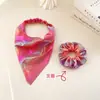 Miaode 2026 Nuevo Pañuelo Triángulo Gradiente Láser Accesorio Elástico para el Cabello Scrunchie Plisado Iridiscente Goma para Cola de Caballo Baja