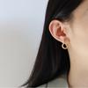 Brincos de Abóbora de Zircônia Vazados de Novo Estilo Original, Moderno e Simples para Mulheres, High-End, Exquisitos e Versáteis Brincos de Primavera e Verão