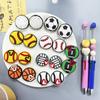 Pelota deportiva pelota cuentas se pueden usar cuerda DIY bolígrafo de cuentas fútbol fútbol voleibol baloncesto forma de cuentas cuentas de goma suave
