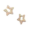 Dulce Estilo Cool Simple Aretes de Estrella de Cinco Puntas Micro-incrustados Estilo Femenino Lujo Ligero Diseño Nicho Moda Aretes Versátiles Aretes